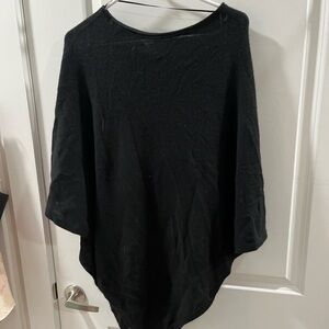 Rachel Zoe Black  Cashmere Poncho